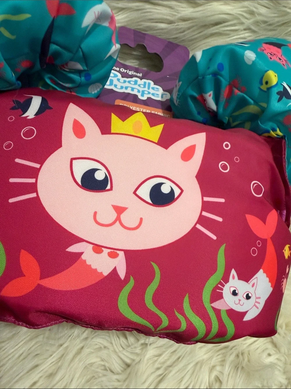 NEW Puddle Jumper Child Deluxe Life Vest Swim Floats Floaties Mermaid Cat KITTEN